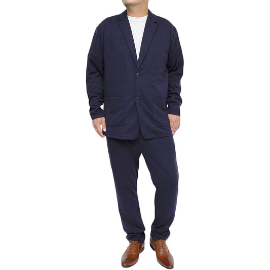 [One Colors] Setup Men's Large Size Stretch Punch Material Sweatshirt Tailored Jacket Sweatpants