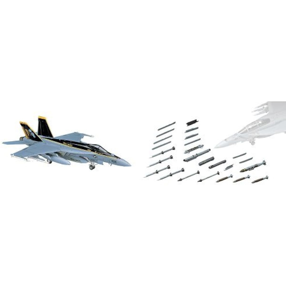 [Set products] Hasegawa 1/48 US Navy F/A-18E Super Hornet + Aircraft Weapon C