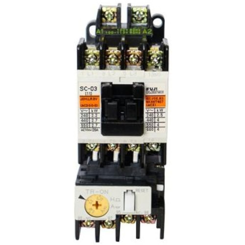 Fuji Electric standard electromagnetic switch without case cover SW-03-200V-0.75KW-AC200V-1B