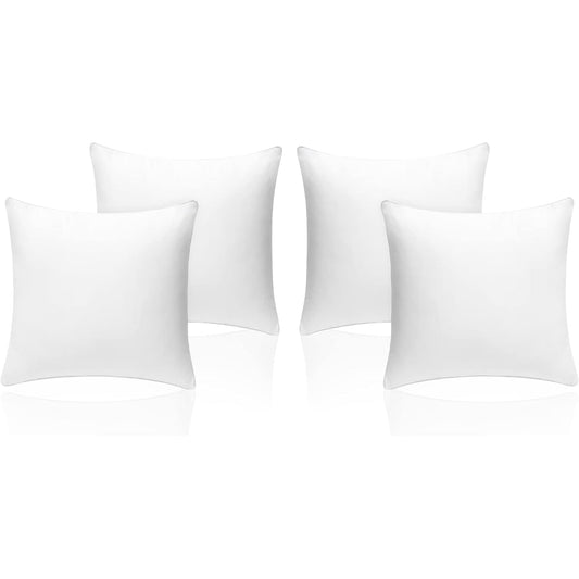 Cushion Set of 4 High Resilience 45 x 45 Nude Cushion 110% Filling Chair Back Pain Overwhelming Volume Backrest Washable Home Cocci