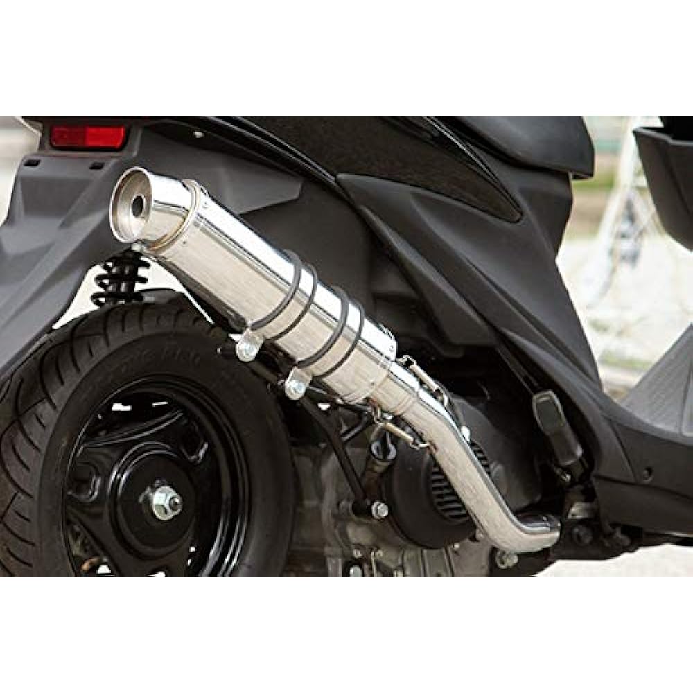 HMS Suzuki Address V125S (EBJ-CF4MA) Compatible with 2010-2013 models Bike muffler (O2 sensor compatible) R300 Up type SUS stainless steel muffler Silver color ADDRESS 201-017