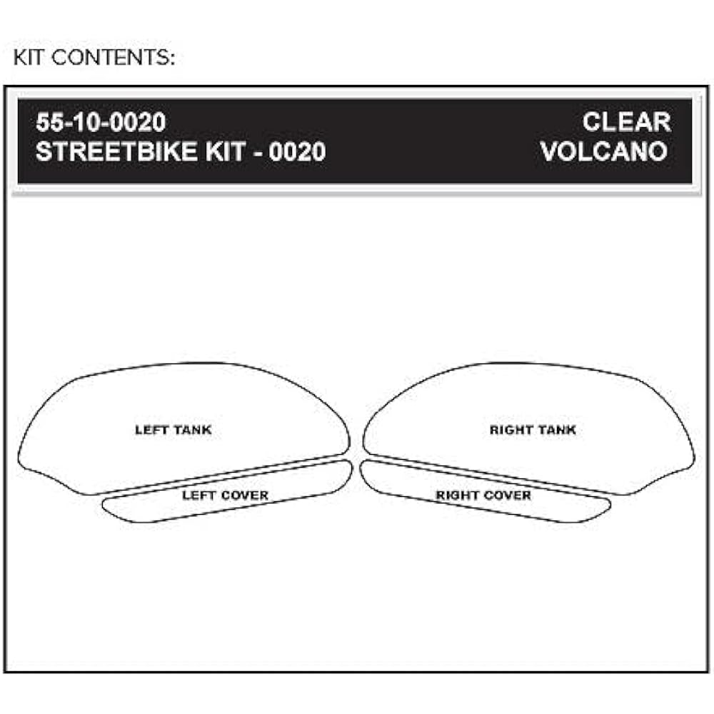 STOMPGRIP Traction Pad Tank Kit Hybrid VOLCANO CBR600RR 07-12 55-10-0020H