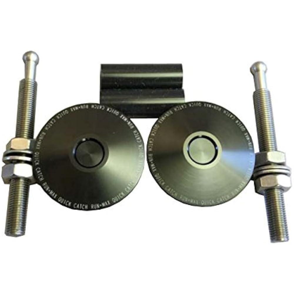 Run・Max Quick Catch Easy Bonpin One Touch Attachment/Detachment Aluminum Head/Black RQ3110BK