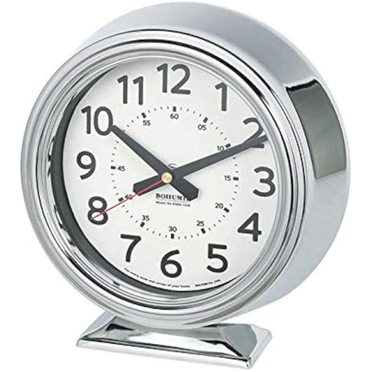 Dalton Bohumil Clock Chrome Table Clock with Playfulness Height 220mm Width 215mm Depth 80mm K925-1256CR