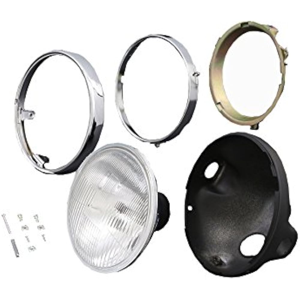 PMC Brightec Headlamp Series Convex Series with Plated Case & Rim 8mm General Purpose Clear Lens 71-0061