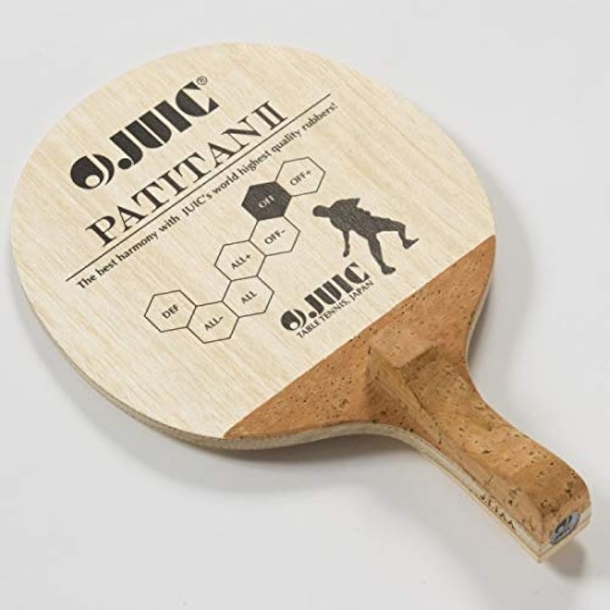 JUIC Table Tennis Racket PATITAN 2 Round Reversible Pen Holder Racket 154 x 153 x 6.3mm 2248