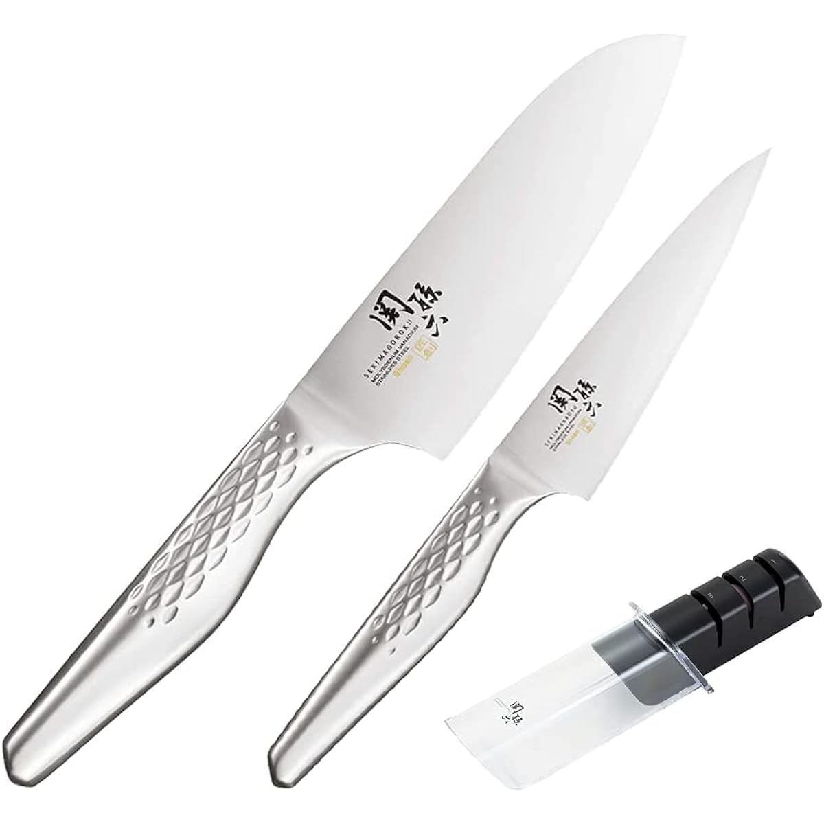 Kai Seki Magoroku Takusou Value 3-piece set [Ko-Santoku knife AB-5162] + [Petty knife AB-5163] + [Diamond & ceramic sharpener AP-0308] AB5162+AB5163+AP0308