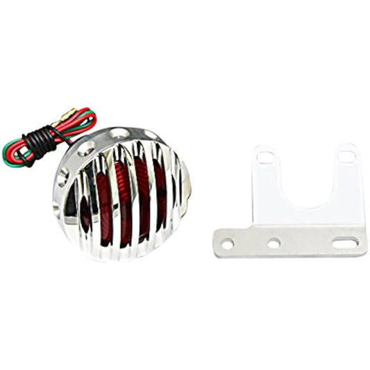 EASY RIDERS Standing Drilled Fin Tail Light & Fin Face SET [Aluminum/Aluminum] (Bulb Type) 5904-AAL