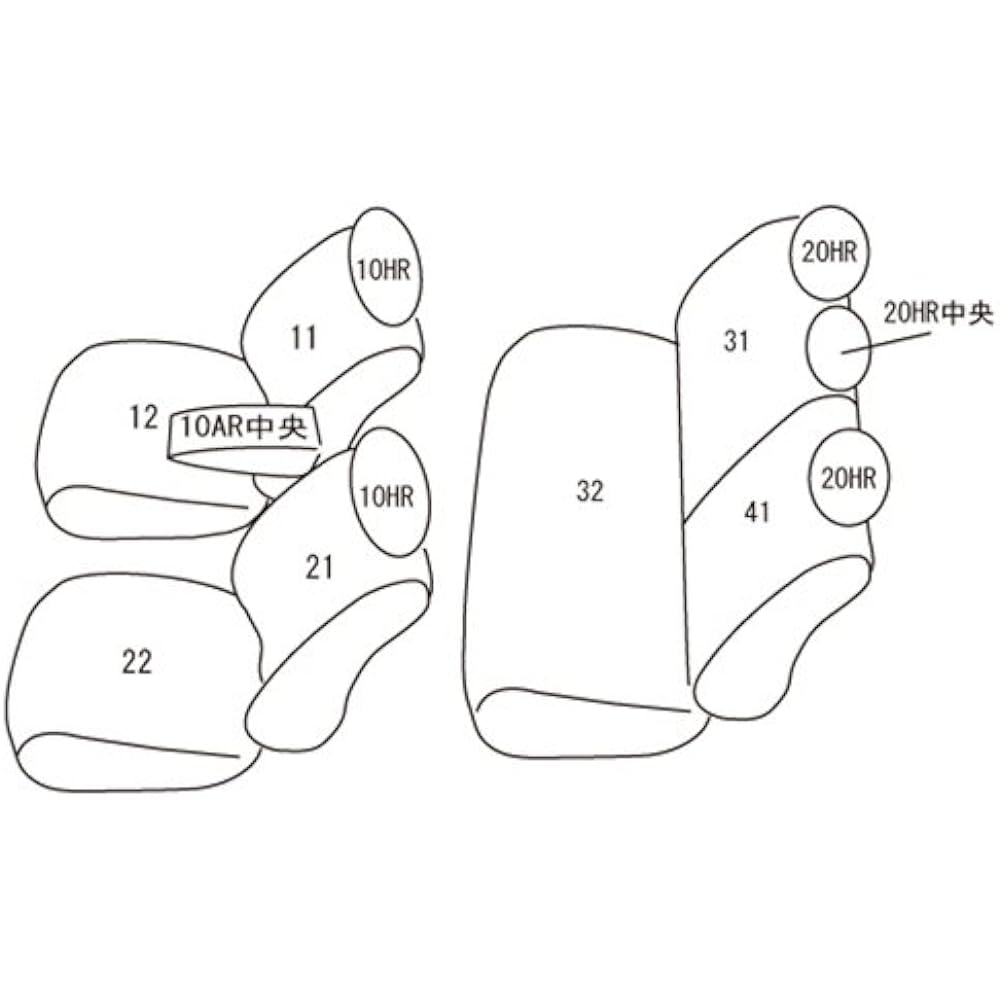 Clazzio Seat Cover C-HR ZYX10 H28/12~ Clazzio Prime Light Gray ET-1180 [18ETB1180L]