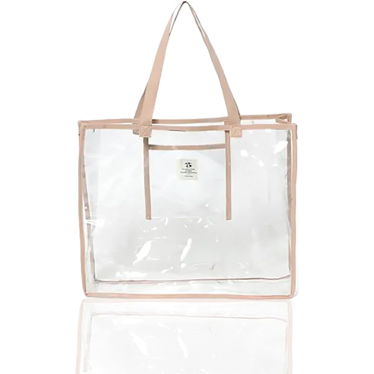 [chamo] Pool Bag, Pool Beach Bag, Beach Tote Bag, Large Capacity, Transparent Bag, Adults, Clear Bag, Vinyl Bag, Spa Bag, Transparent, Women's Itaba Ita Bag