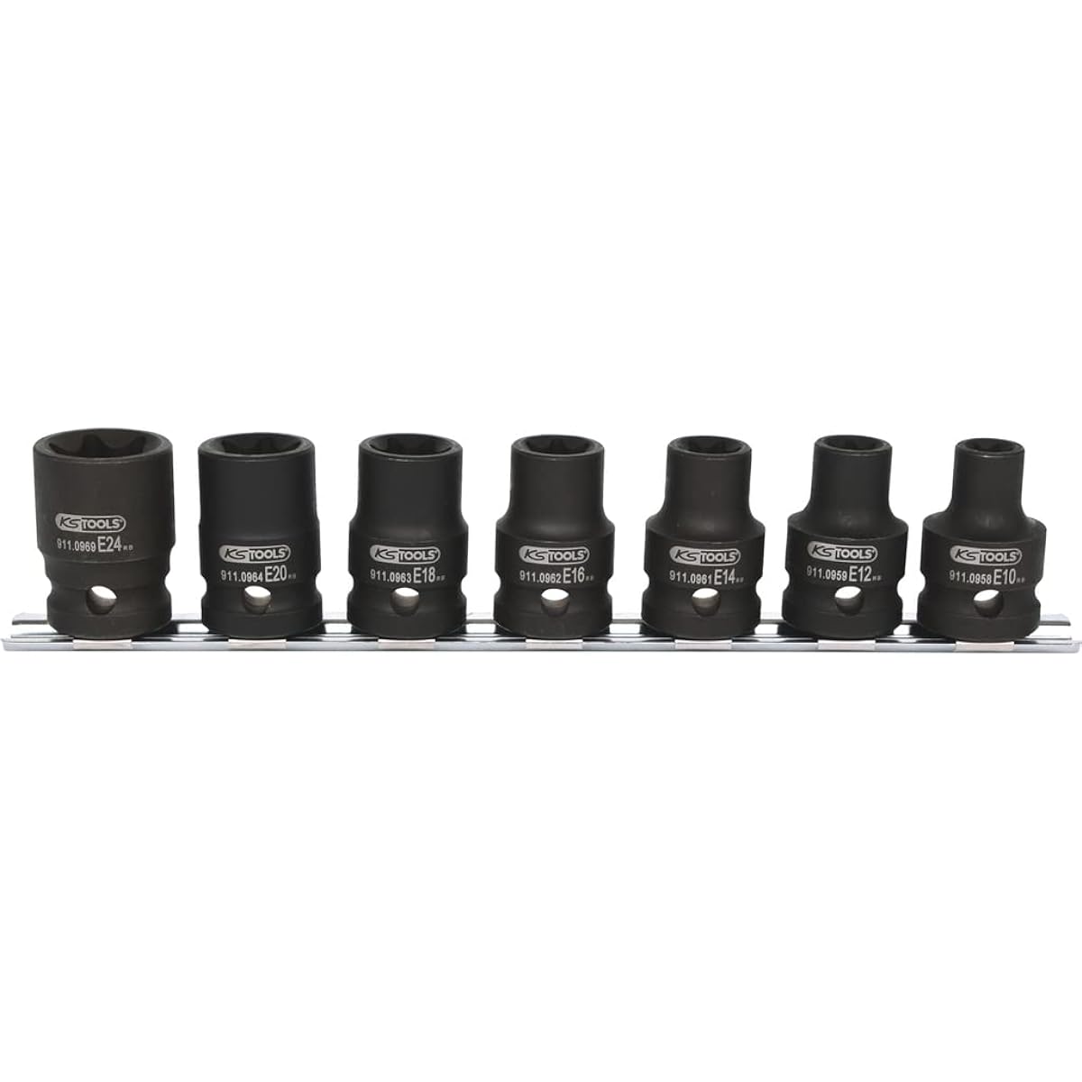 KS TOOLS 1/2" TX E-Impact socket set short 7 pcs E10-E24 1/2" TX E-Impact socket set short 7 pcs E10-E24 515.1106