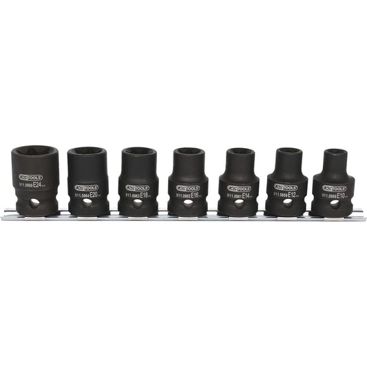 KS TOOLS 1/2" TX E-Impact socket set short 7 pcs E10-E24 1/2" TX E-Impact socket set short 7 pcs E10-E24 515.1106