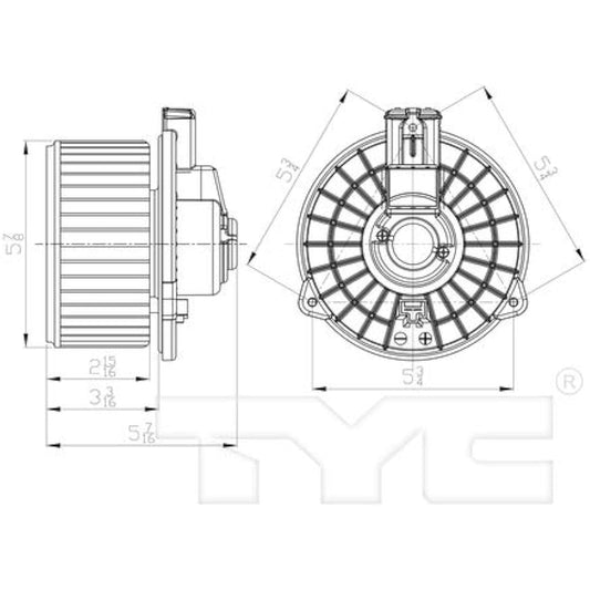 TYC 700302 Replacement Blower Assembly Honda Odyssey 1 Pack