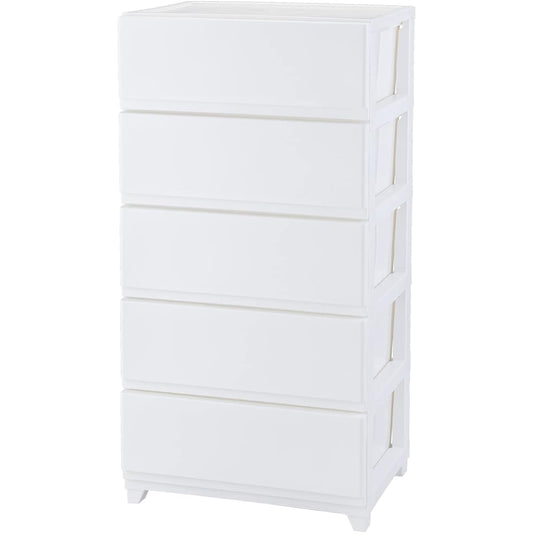 JEJ Storage Case White 5 Tier Wide Decony Seavo 108720