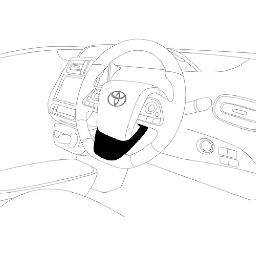 REAL Steering Under Pad [Prius (50 series)/Prius PHV (50 series)/MIRAI] Piano Black 50-PAD-PBP