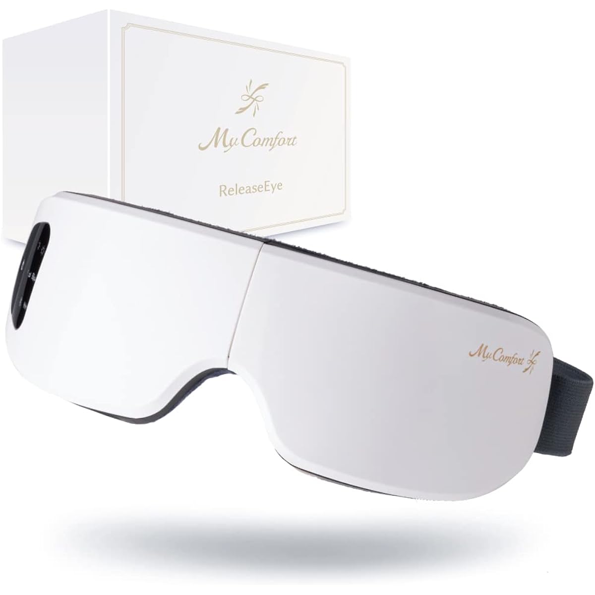 [Eye Beauty Salon Supervision] MyComfort Eye Warmer Eye Beauty Eye Care Beauty Appliance Hot Eye Mask Rechargeable [Equipped with warming function with massager x wide heater design] Type-C charging/Bluetooth music playback function Release eye Christmas
