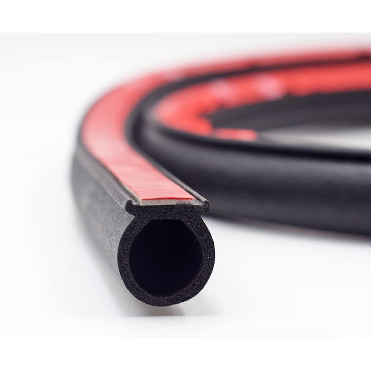 KX AUTOMOTIVE Universal Weather Strip EPDM Rubber Seal Strip D Type Self -adhesive vehicle Truck Door Weather Strip Soundproof Sound Insulation Sheering (25 feet (7.65 meters))