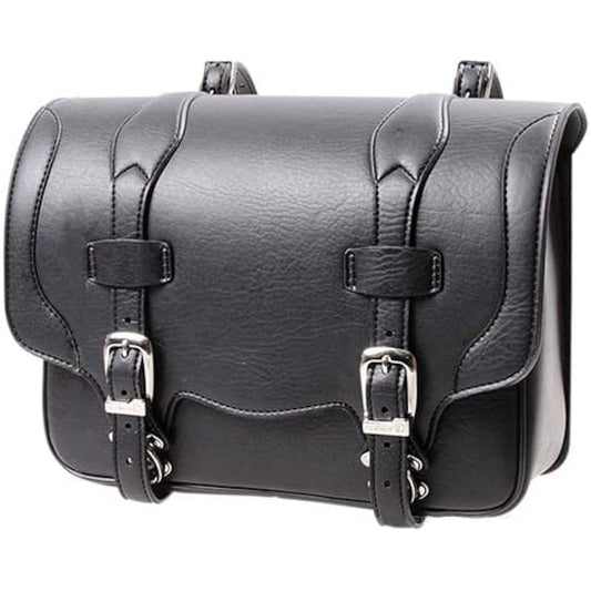 DEGNER Synthetic Leather Saddle Bag for Motorcycles Black 9L DSB-1