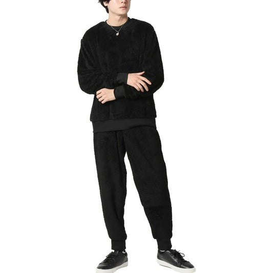 [Arcade] Top and Bottom Setup Room Wear Fleece Boa Crew Neck Boa Trainer Sweatpants Full Boa
