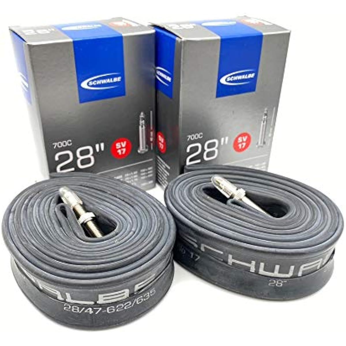 Set of 2 SCHWALBE 700 x 28/45C Tube Presta 17SV Valve Length 40mm [Parallel Import]