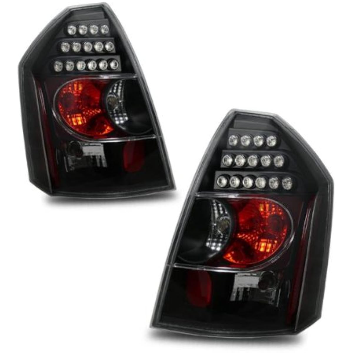 SPPC L.E.D tail Light Black Assembler Set Crysler 300/300c - (Pair) Ride seat left side of the passenger seat replacement