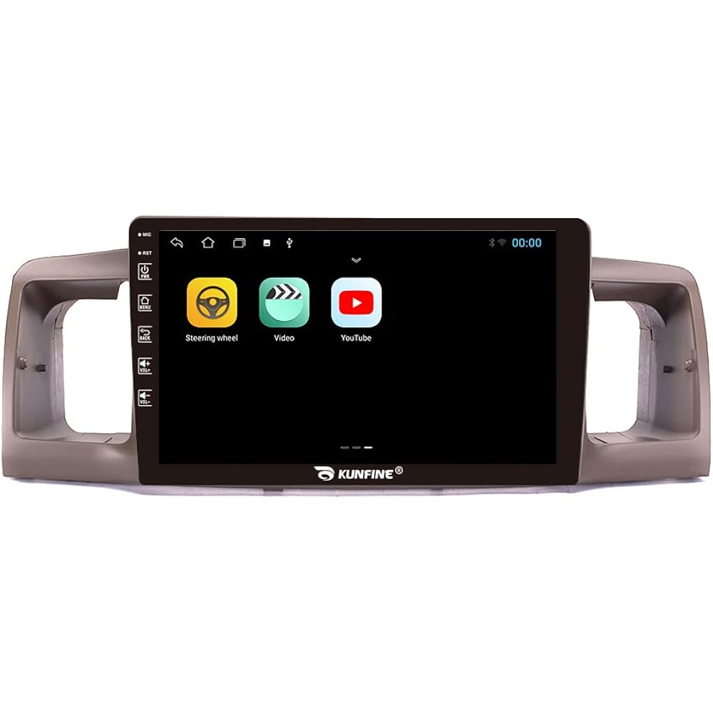 KUNFINE 9 Inch Android10 Auto Radio Car Navigation Stereo Multimedia Player GPS Radio IPS2.5D Touch Screen Applicable to Rav4/Corolla Vios/Hilux/Land Cruiser/Fortuner/Prado/Terios 2006-2010 Corolla 2004-2012