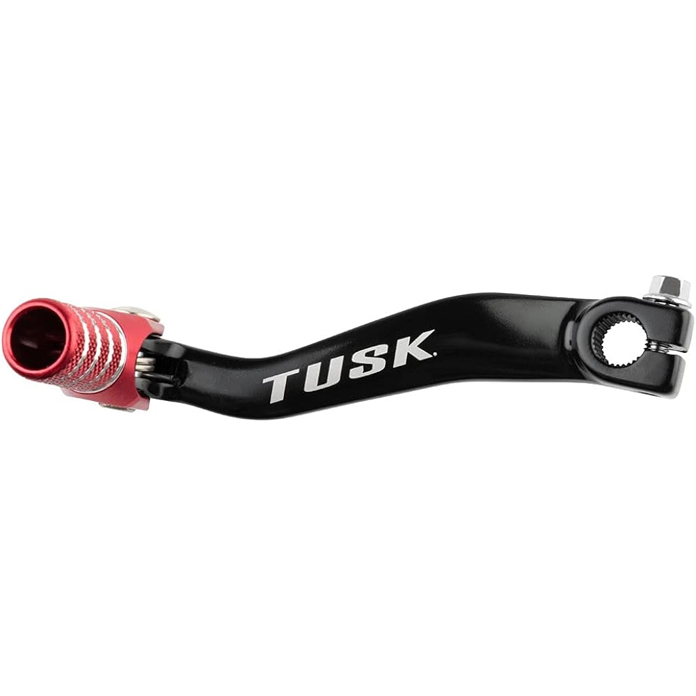 TUSK Folding Shift Lever Black/Red Chip -Compatible model: Honda CRF125F 2014-2019