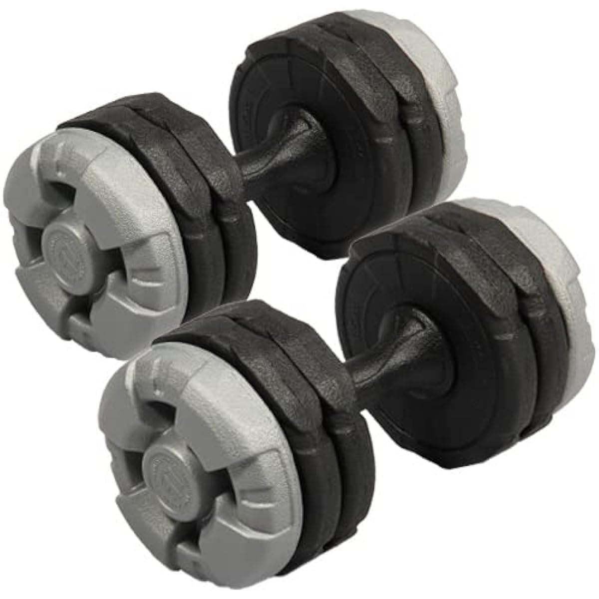 Leading Edge Adjustable Dumbbell Army Dumbbell 10kg x 2 Piece Set Adjustable Odorless Rust Free Muscle Training Gray x Black