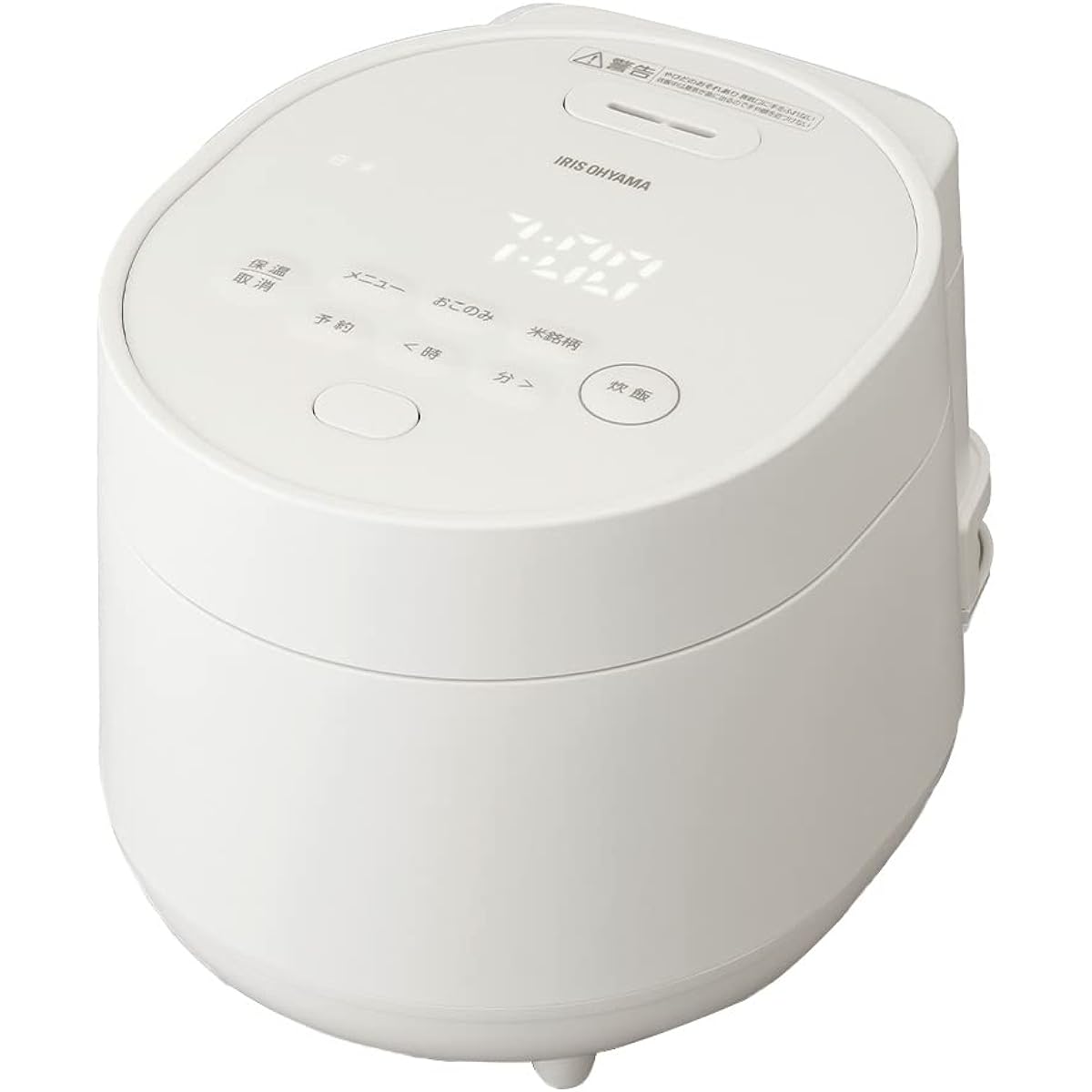 IRIS OHYAMA Rice Cooker, 3 Cups, Microcomputer Type, Brown Rice, Glutinous Barley, Complete Healthy Menu, 50 Different Types of Cooking Function, Extra Thick Pot Design, White, Living Alone, New Life, Stylish RC-MGA30-W