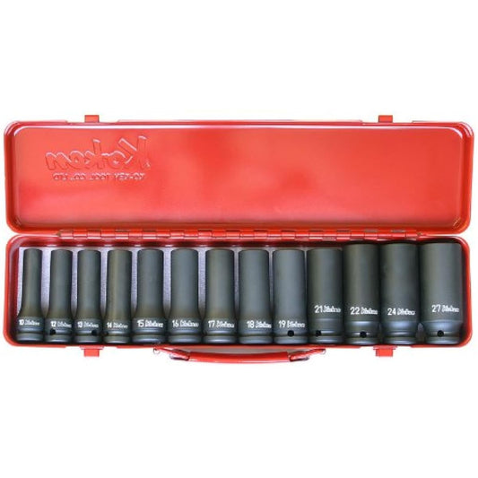 Koken 1/2(12.7mm)SQ. Impact deep socket set 13 pieces 14208M