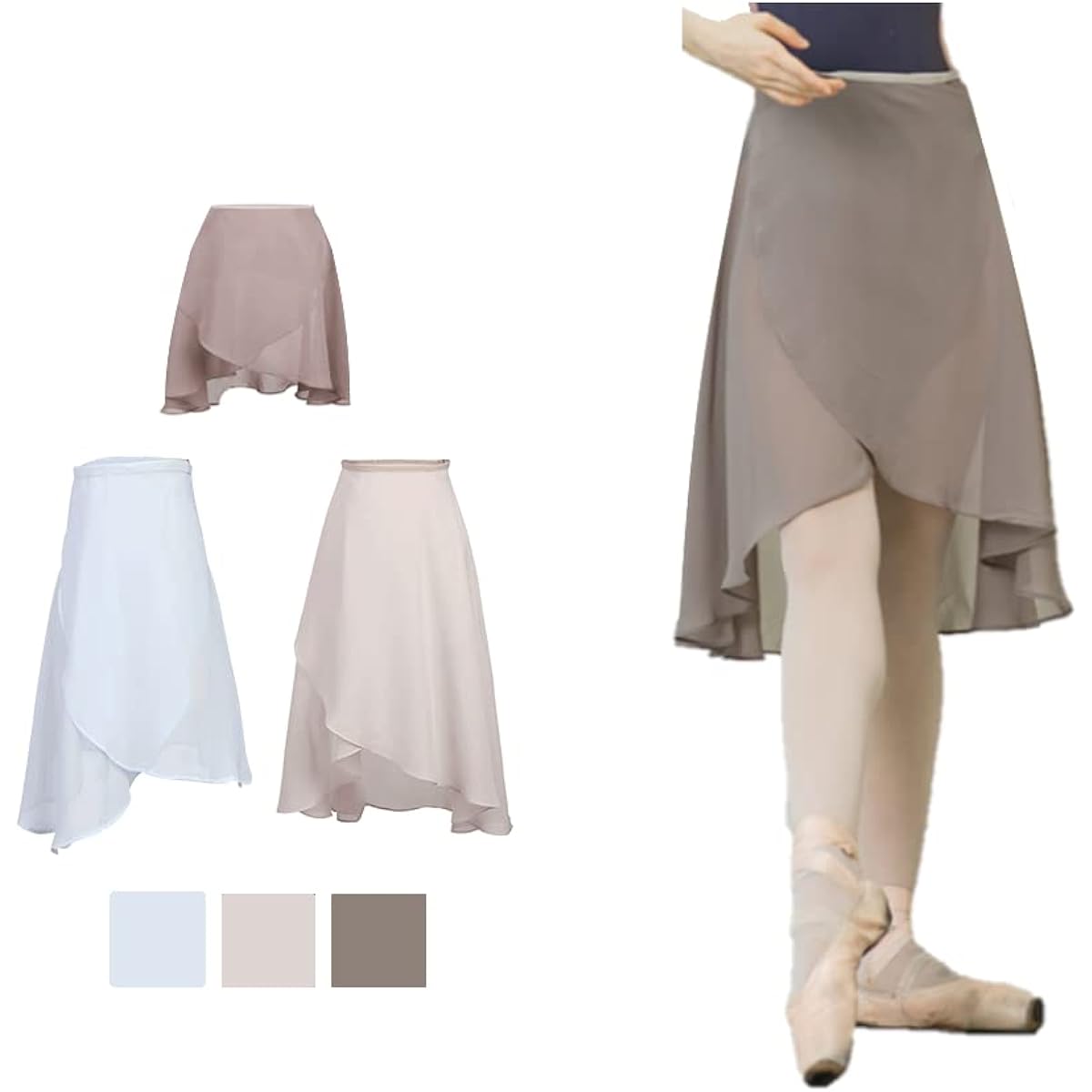 ProDance 3 Colors Long Length Skirt Wear Ballet Supplies PSL003D
