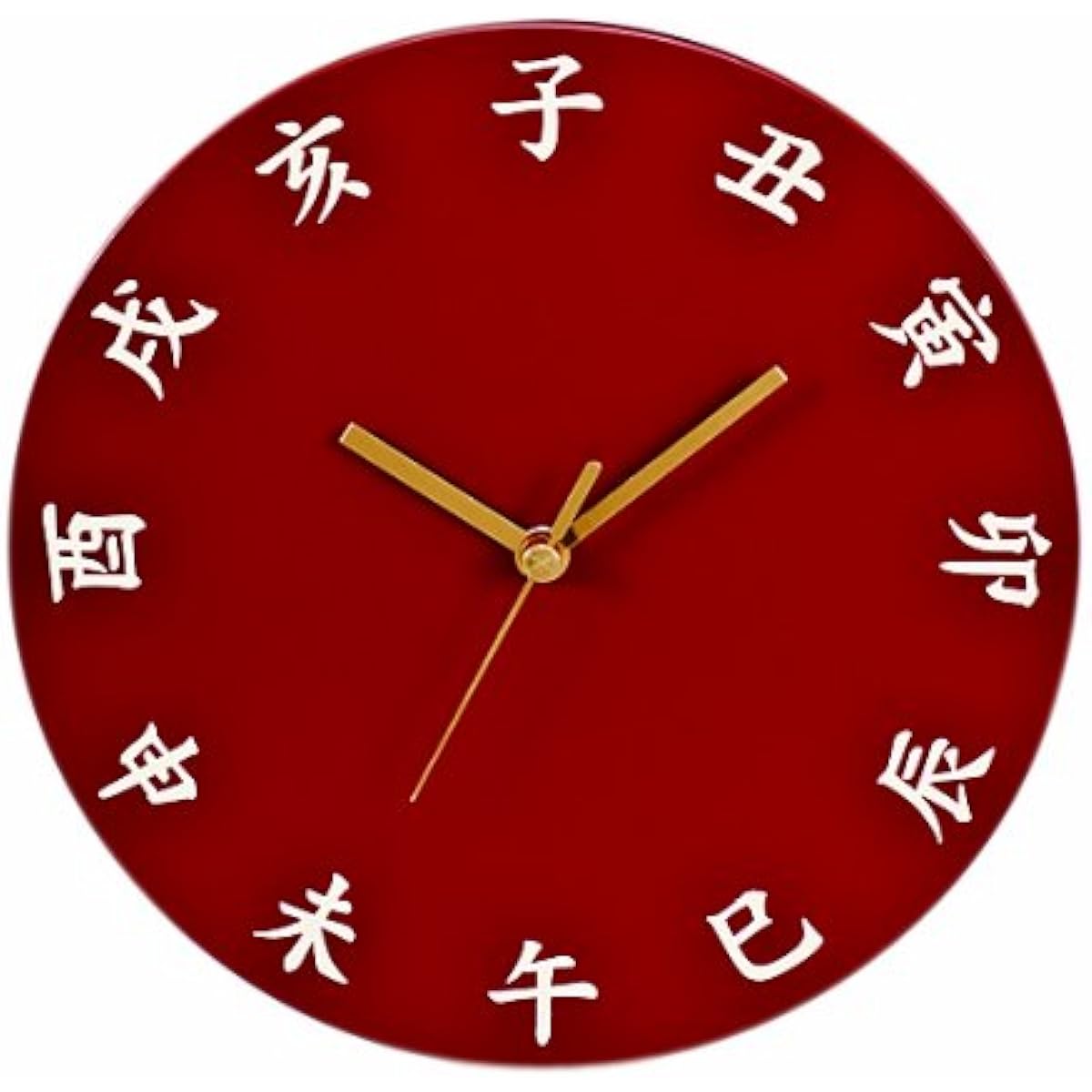Ikeda Wall Clock Vermillion Zodiac 63092