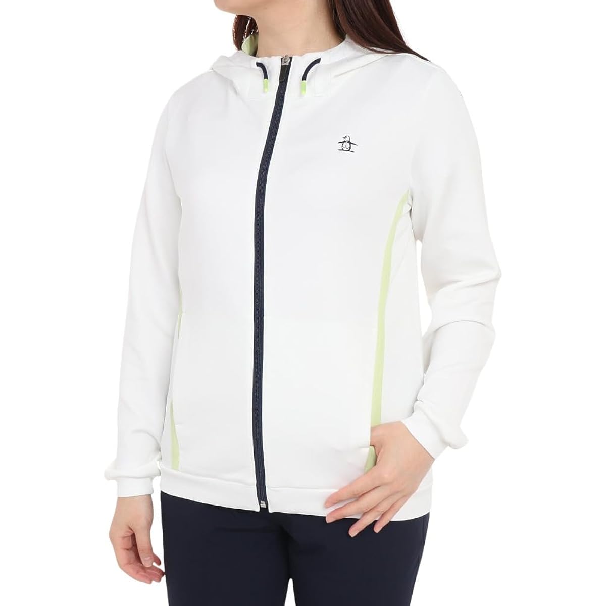 [Munsingwear] Cut and Sew Stretch Lightweight Cardboard Knit Hoodie Parka Golf MGWWJL50 Women's
