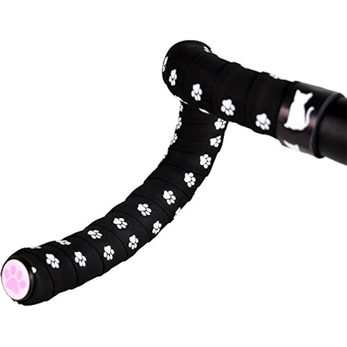 POKEMARU Meow Tape Black/White Paw POK-L-CATPAWS-BK Black/White