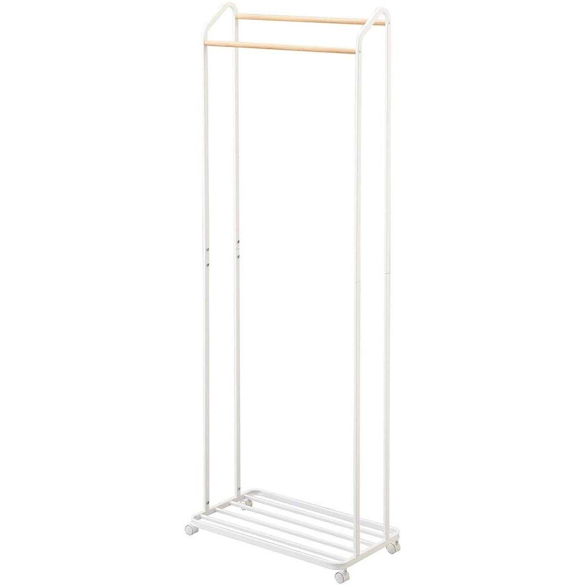 Yamazaki Jitsugyo Hanger Rack Tower with Casters White Approx. W67XD35XH172.5cm Coat Hanger 3516