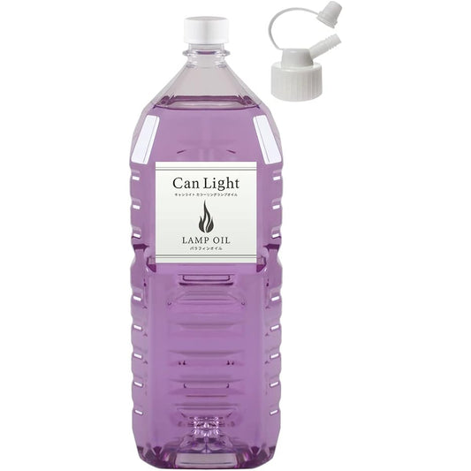 Canlight Coloring Lamp Oil Lantern Oil Fuel Paraffin Oil with Spout Nozzle Violet 2L Made in Japan