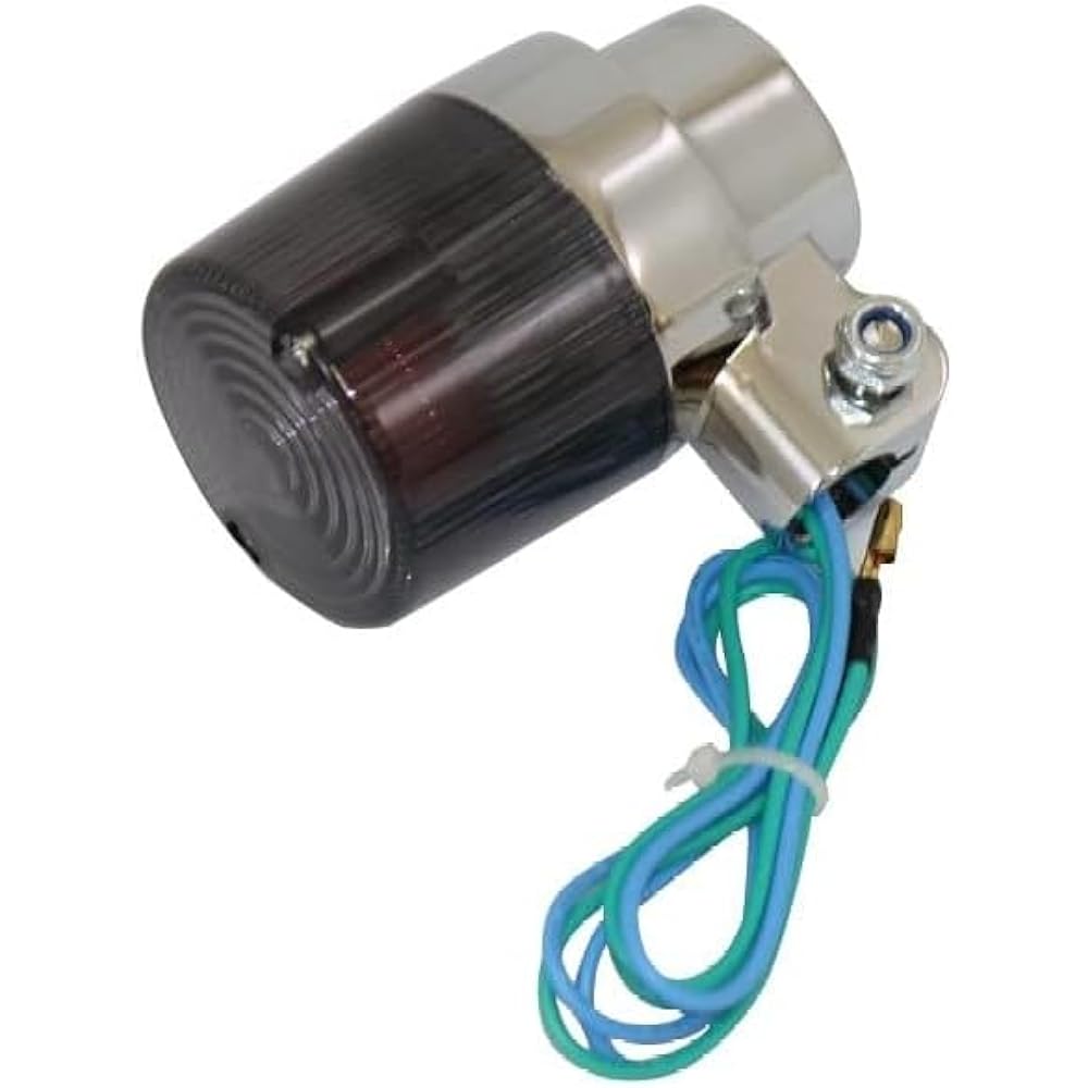 General purpose round European blinker smoked with mounting stay 4 piece SET