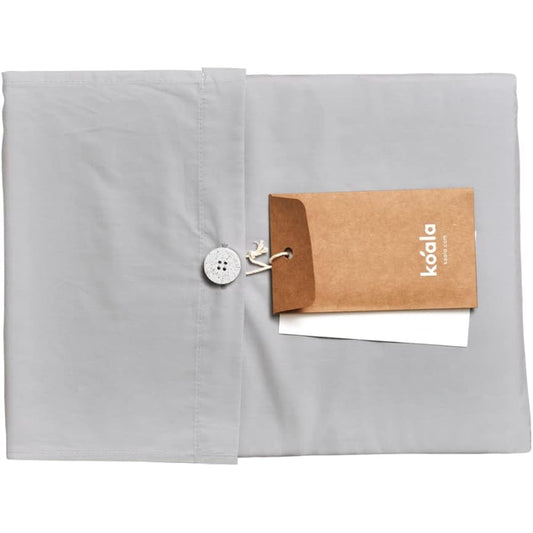 koala®︎ [Koala®︎ Organic Cotton Pillow Cover Set of 2] Pillow Cover for Koala Pillow Foggy Gray 70 x 50cm 100% Organic Cotton 120 Days Returnable Manufacturer