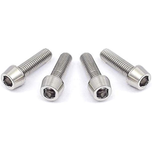 EGWORKS EGWORKS High Strength 64 Titanium Bolt ULTRA-Ti M5/18mm for Stem (No Washer) Set of 4 TIST-18N4-NW00