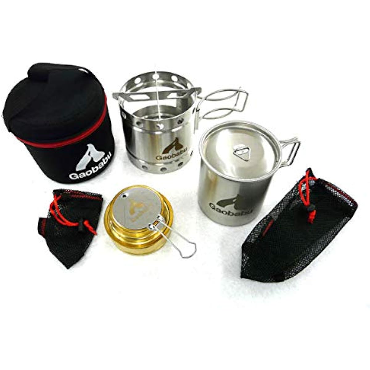 Gaobabu Calibo stainless steel mug + alcohol burner set GSET-10