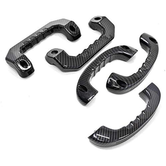 200 Series Hiace Regius Ace Billet Assist Grip Front Rear 5P Full Set Black Carbon Style Genuine Replacement