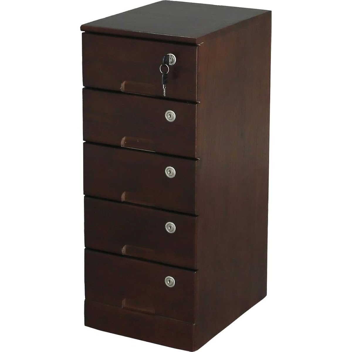 Osmak Chest Brown 5 Tiers All Tiers with Keys TIK-265BR