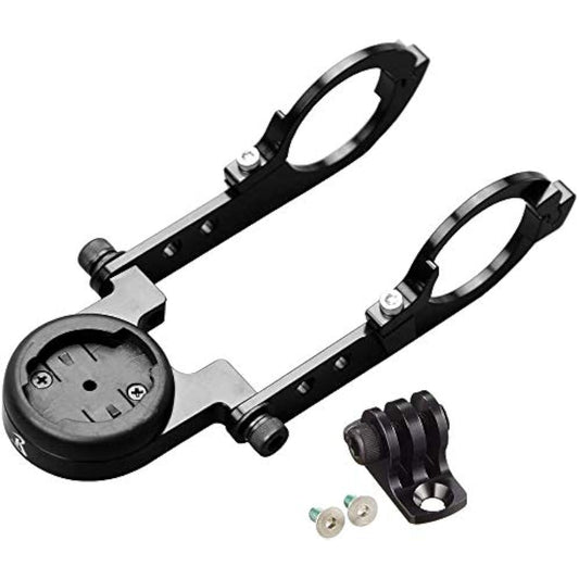 [REC MOUNT] Bryton Combo Mount Double End Narrow Type [With Lower Adapter] Compatible with bryton Rider series [BRY-Narrow19+GP-254] For handlebar clamp diameter 25.4mm