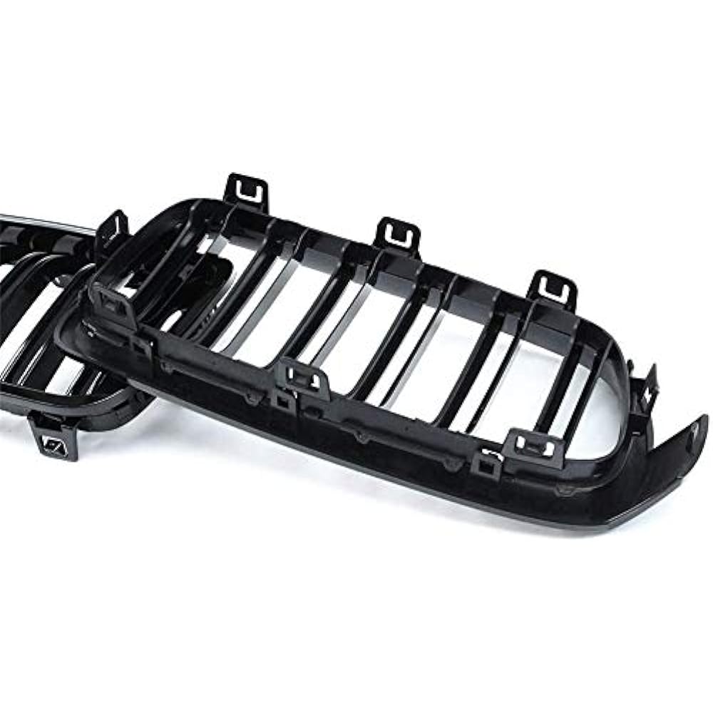 Zealhot Kidney Grille Black Front Grille Radiator Grille, Suitable for BMW 3 Series F30 F31 F35 (2012-2019) (Double-Polished)