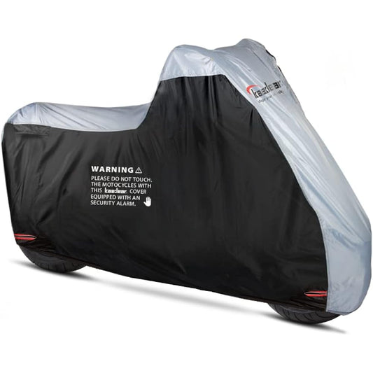 Kaedear Bike Cover Bike Cover 300D Waterproof Thick Fabric Durable Water Repellent Breathable Heat Resistant Anti-Theft Warning Anti-Theft Wind Fly Belt Fluorescent Lock Hole Protective Bike Cover KDR-C1-2 (265*×125*×105)