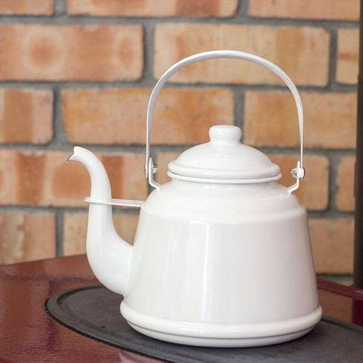 [Made to order] Dutch West Japan Original Retro Enamel Kettle White RTK-01