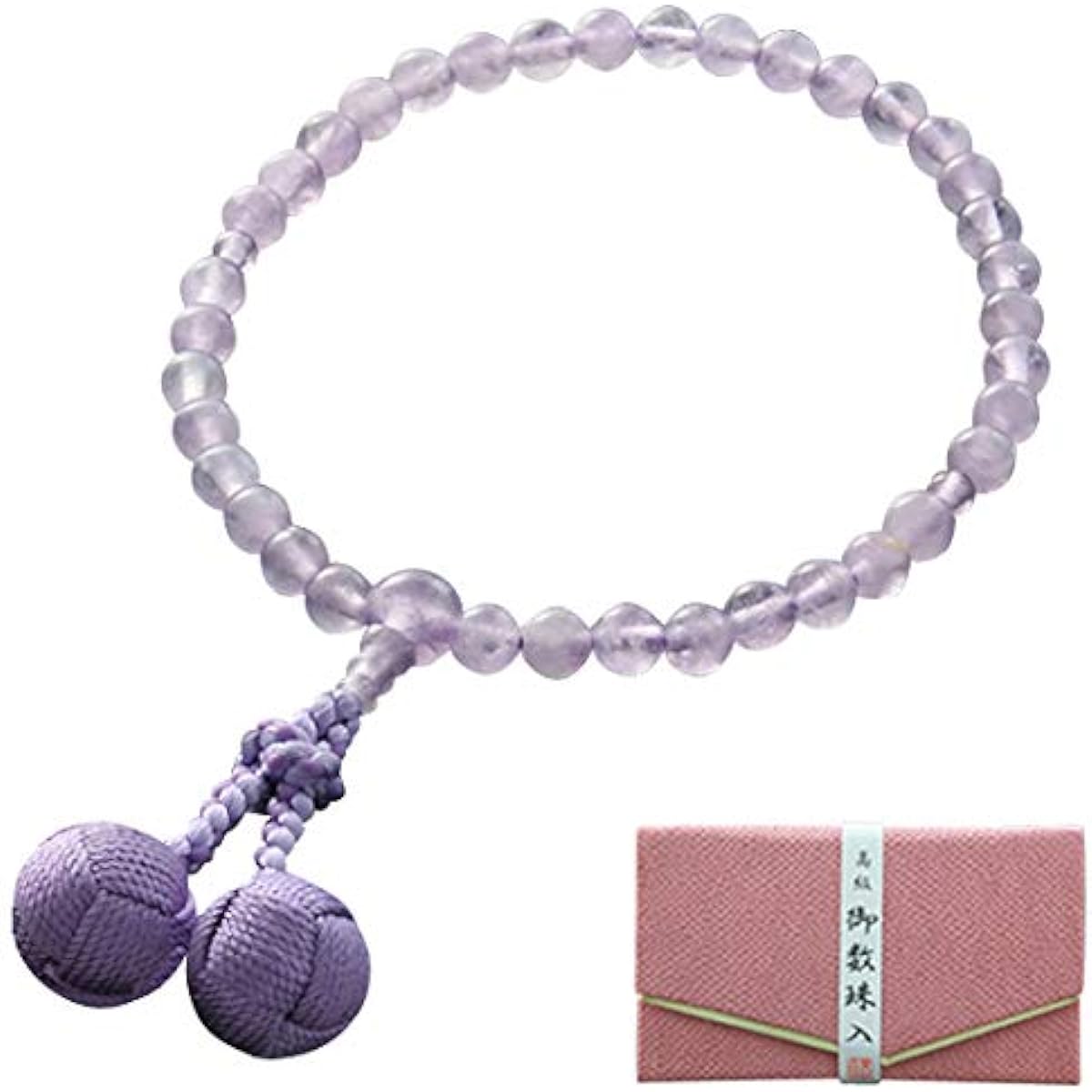 Kyoto Buddhist Altar Hayashi Prayer Beads for Women Pure Silk Kumihimo Sanskrit Tenbo Fujiun Seki [Prayer Bag Set] W-012 Kyoto Prayer Beads Can be used by all sects