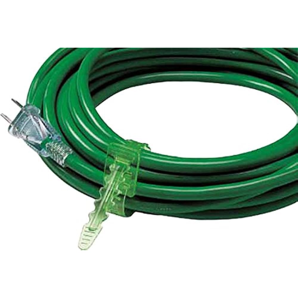 HATAYA 2P Extension Cord, For Indoor Use, Cord 20m, Thickness 2.0㎟, 3 Outlets, Outlet Dustproof Cap, Built-in Pilot Lamp, Extra Band Included, For Home Use, Factory Use, Construction Sites, SX Extension Cord SX-203(G) Green