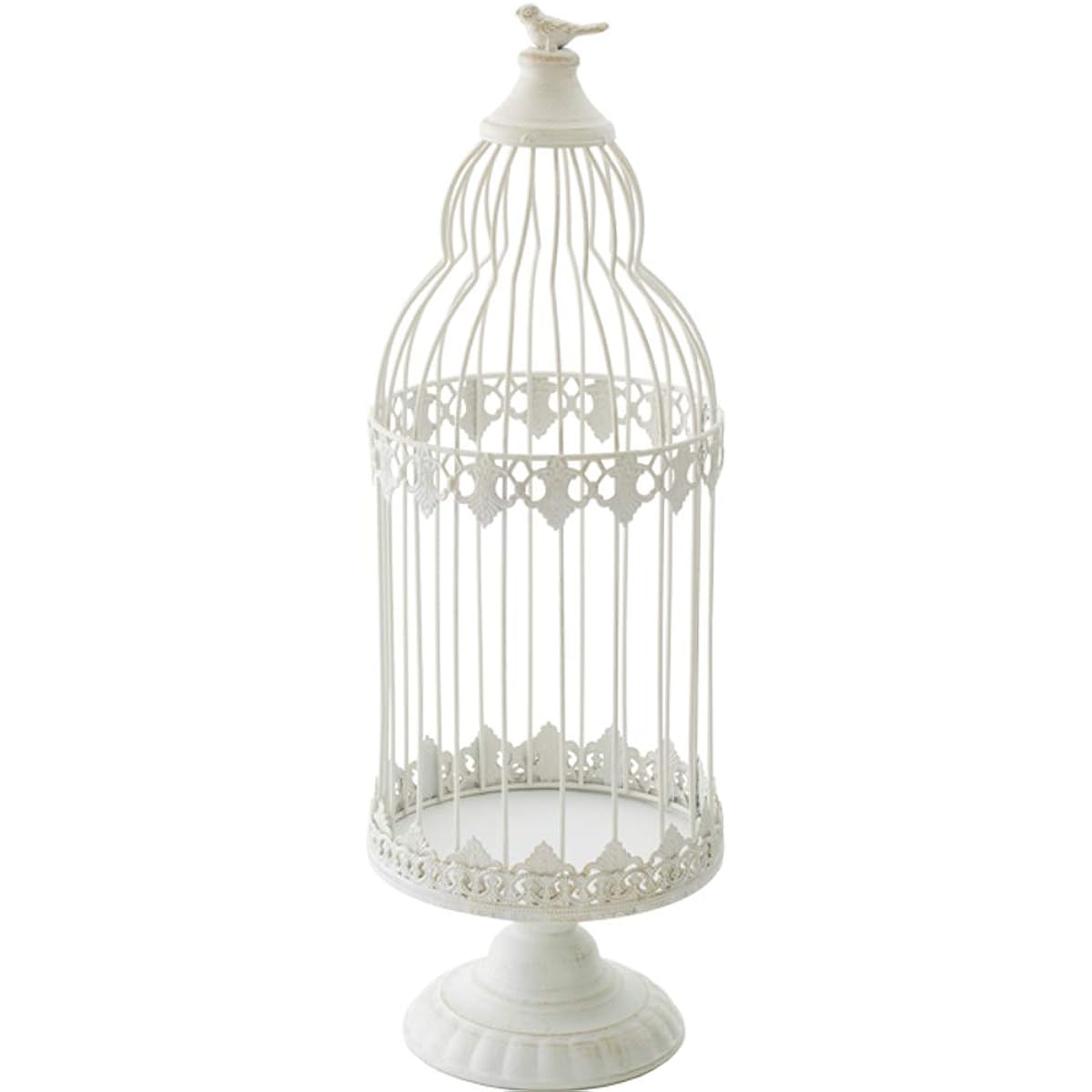 Royal Arden Iron Planter European Object Torikago European Object White 20×20×57cm 71818