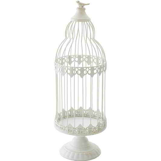 Royal Arden Iron Planter European Object Torikago European Object White 20×20×57cm 71818
